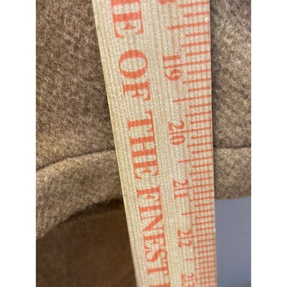 Vintage Tan Wool Duffle Coat With Wooden Toggles & Hood Size 44 - Picture 7 of 13